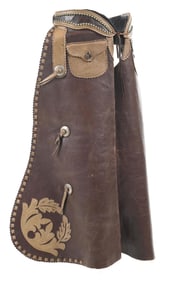 OTTO F. ERNST STUDDED AND OVERLAID BATWING CHAPS