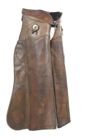 MARKED PAIR OF MARSHALL-WELLS BATWING CHAPS