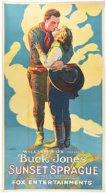 BUCK JONES IN "SUNSET SPRAGUE" 3 SHEET MOVIE POSTER