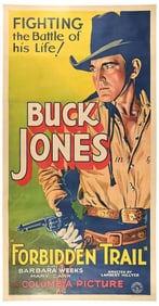 BUCK JONES IN "FORBIDDEN TRAIL" MOVIE POSTER