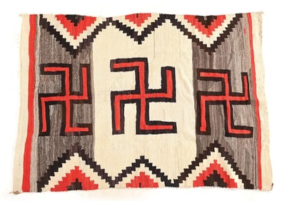 NAVAJO SWASTIKA PATTERN TEXTILE