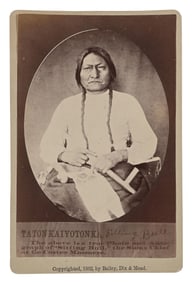 CABINET CARD OF SITTING BULL BY BAILEY, DIX & MEAD