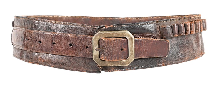 EARLY J.S. COLLINS MONTANA TERRITORY MONEY / CARTRIDGE BELT