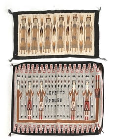 LOT OF 2 NAVAJO YEI TEXTILES