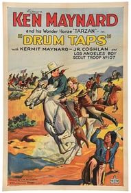 KEN MAYNARD AND HIS WONDER HORSE "TARZAN" - IN "DRUM TAPS" POSTER