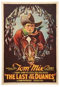 TOM MIX "THE LAST OF THE DUANES" MOVIE POSTER