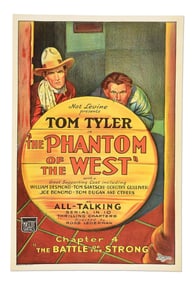 TOM TYLER "THE PHANTOM OF THE WEST" POSTER