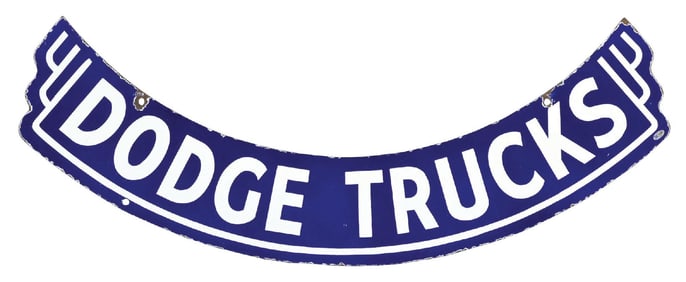 DODGE TRUCKS PORCELAIN SIGN