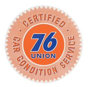 UNION 76 CAR CONDITION SERVICE PORCELAIN SIGN