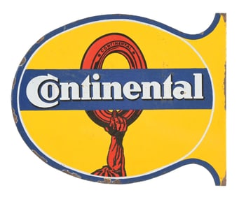 CONTINENTAL TIRES PORCELAIN FLANGE SIGN