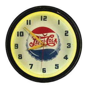 PEPSI COLA ADVERTISING NEON CLOCK