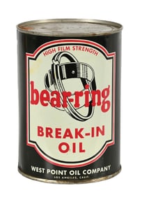 RARE BEAR-RING "BREAK IN OIL" MOTOR OIL ONE QUART CAN