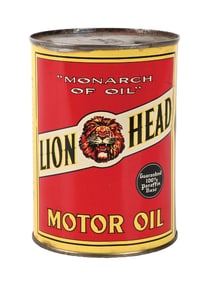 GILMORE LION HEAD MOTOR OIL ONE QUART CAN