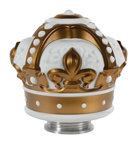 STANDARD GOLD CROWN ONE PIECE CAST CROWN GLOBE W/ ORIGINAL SHIPPING BOX