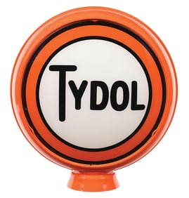 TYDOL GASOLINE SINGLE 15" GLOBE LENS ON METAL HIGH PROFILE BODY