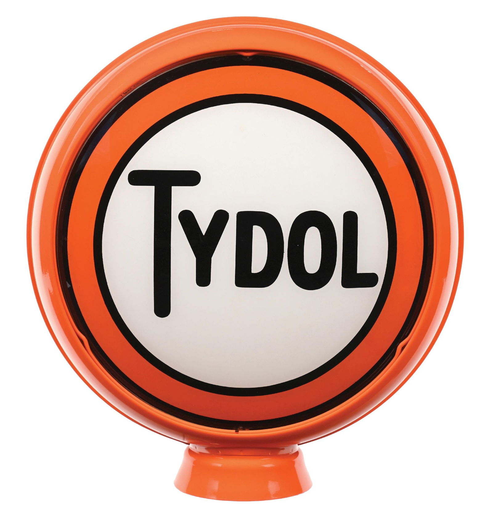 TYDOL GASOLINE SINGLE 15" GLOBE LENS ON METAL HIGH PROFILE BODY (1 of 4)