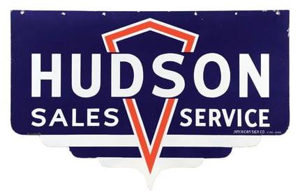 HUDSON SALES & SERVICE PORCELAIN SIGN