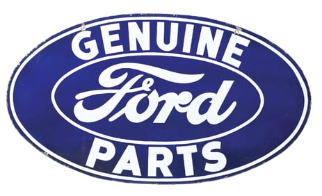 FORD GENUINE PARTS PORCELAIN OVAL SIGN