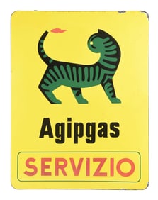 AGIPGAS SERVIZIO PORCELAIN SIGN