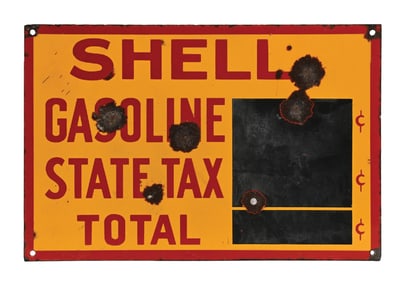 SHELL GASOLINE PORCELAIN CHALKBOARD PRICER SIGN