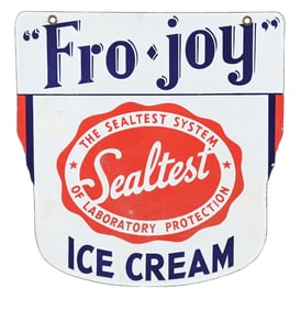 FRO JOY ICE CREAM PORCELAIN SIGN