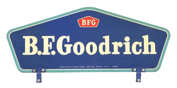 B.F. GOODRICH TIRES TIN TIRE RACK SIGN