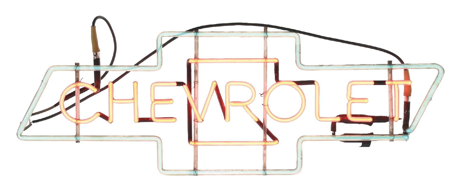 CHEVROLET AUTOMOBILES DEALERSHIP WINDOW NEON BOW TIE SIGN (1 of 4)