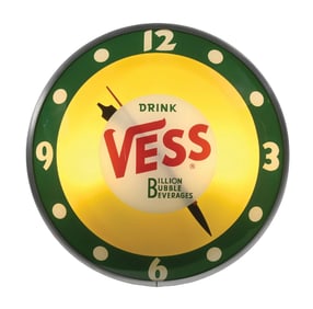 DRINK VESS SODA POP DOUBLE BUBBLE LIGHT-UP CLOCK