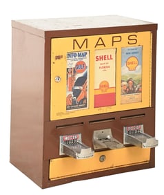 SERVICE STATION ROAD MAP VENDING MACHINE
