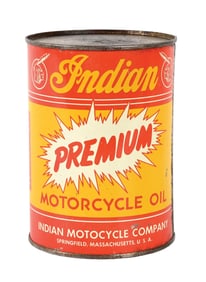 INDIAN PREMIUM MOTORCYCLE OIL ONE QUART CAN