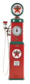 GILBERT & BARKER TRU- METER CLOCK FACE GAS PUMP RESTORED IN TEXACO GASOLINE