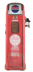 NATIONAL MODEL #A38 GAS PUMP IN ORIGINAL CHEVRON GASOLINE