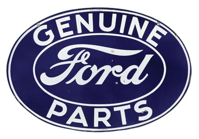 GENUINE FORD PARTS PORCELAIN SIGN