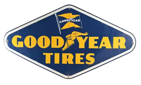 GOODYEAR TIRES PORCELAIN SERVICE STATION SIGN