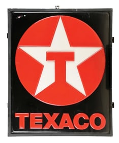 TEXACO EMBOSSED PLASTIC SERVICE STATION SIGN