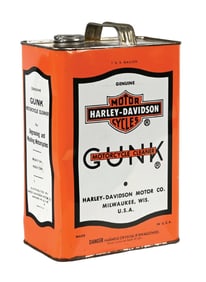 HARLEY DAVIDSON MOTORCYCLES GUNK CLEANER ONE GALLON CAN