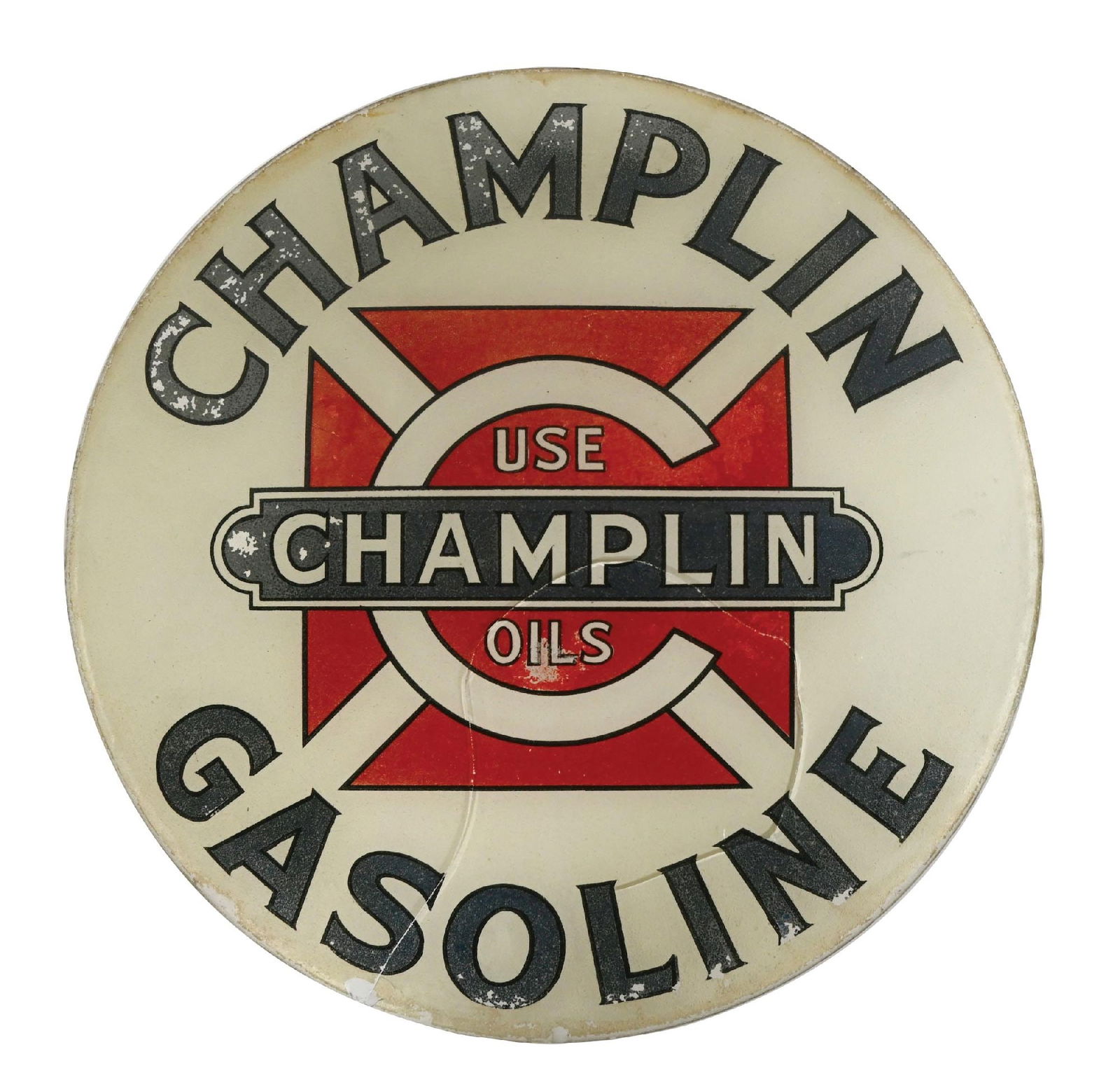 CHAMPLIN GASOLINE SINGLE 15" GLOBE LENS (1 of 2)