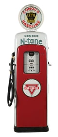 M&S MODEL #80 SCRIPT TOP GAS PUMP RESTORED IN CONOCO N-TANE