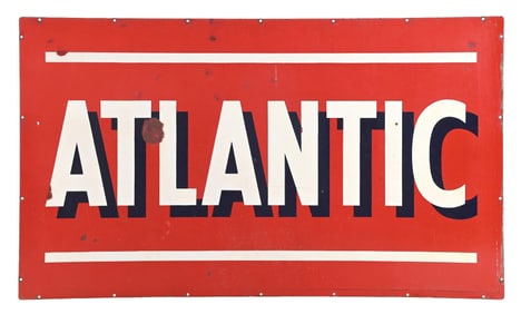 ATLANTIC GASOLINE PORCELAIN SIGN