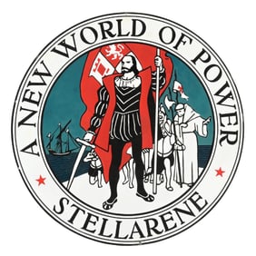 STELLARENE GASOLINE PORCELAIN SERVICE STATION SIGN