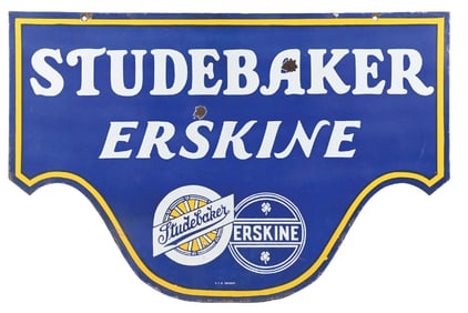 STUDEBAKER ERSKINE PORCELAIN SERVICE SIGN
