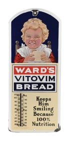 WARD'S VITOVIM BREAD PORCELAIN THERMOMETER
