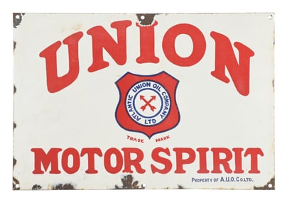UNION MOTOR SPIRIT PORCELAIN SIGN