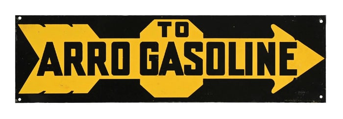 TO ARRO GASOLINE TIN TACKER SERVICE STATION SIGN