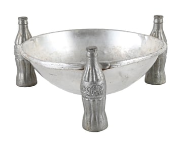 COCA-COLA PRETZEL BOWL W/ FIGURAL COCA-COLA BOTTLES