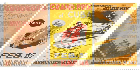 COLLECTION OF 3: AUTOMOTIVE RACING POSTERS