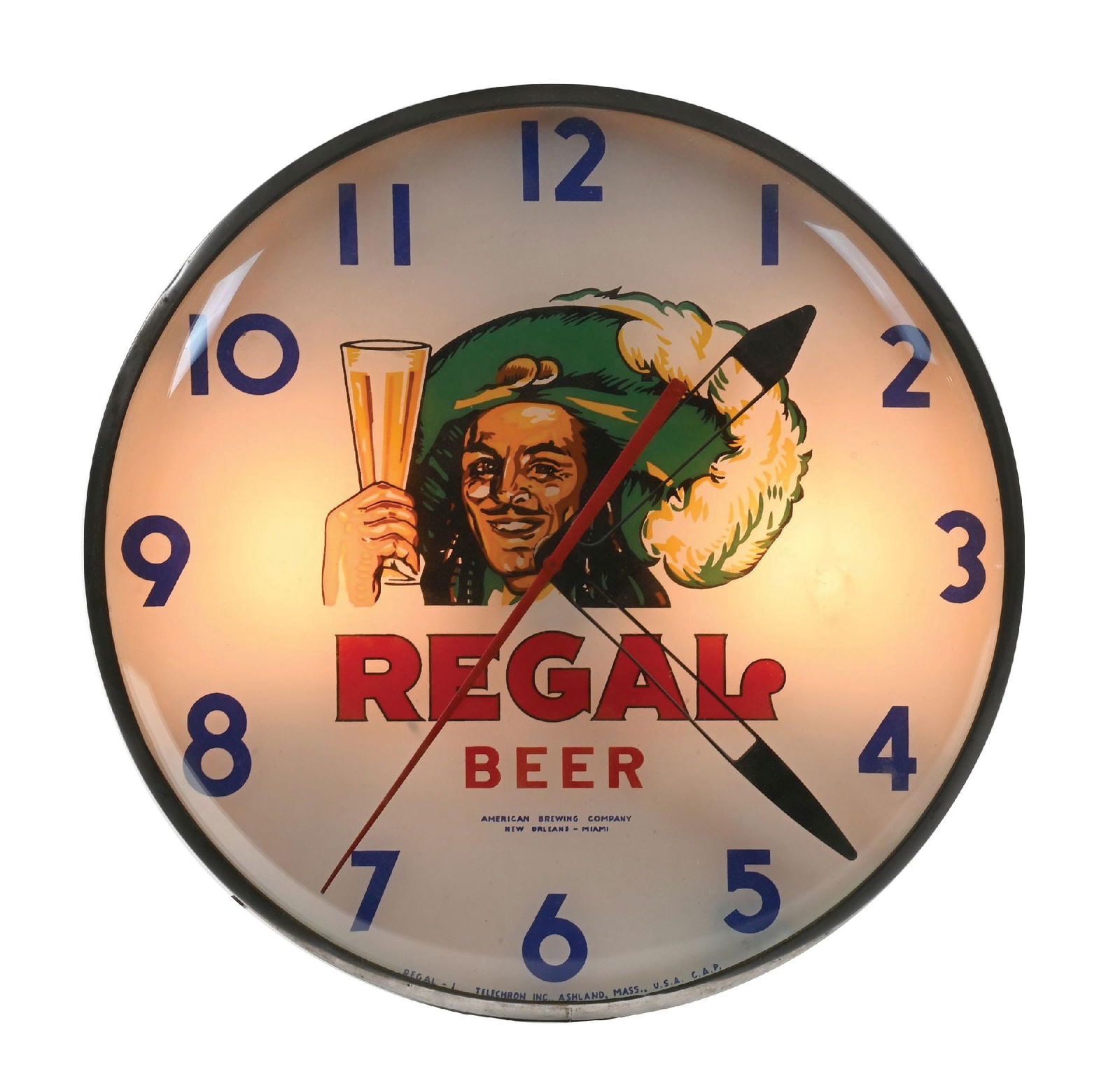 RARE REGAL BEER LIGHT-UP ADVERTISING CLOCK (1 of 3)