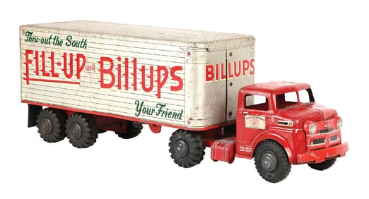 RARE MARX BILLUPS GASOLINE SERVICE STATION TRACTOR TRAILER TOY