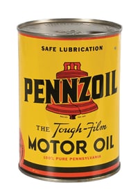 PENNZOIL MOTOR OIL ONE QUART CAN W/ AIRPLANE GRAPHIC