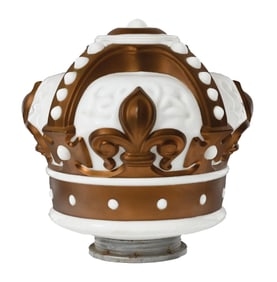 GOLD CROWN GASOLINE ONE-PIECE CAST GLOBE W/ THREADED BASE